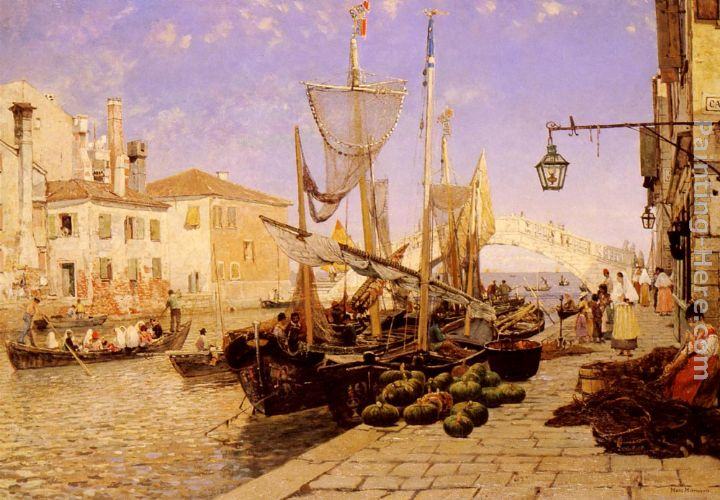 Hans Herrmann Along A Venetian Canal